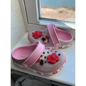 Minnie Mouse Disney Parks Croc Classic Clog Little Girl’s Size C7